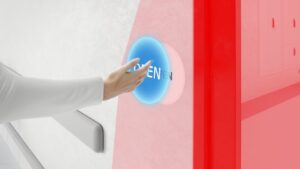 Virtuele contactloze drukknop